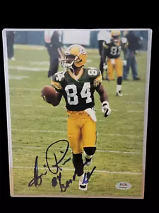 Andre Rison ""Bad Moon"" Autografata 8x10 Foto PSA/DNA Autentici Packers - Foto 1 di 3