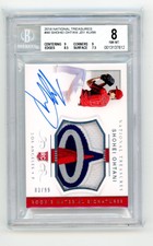 2018 National Treasures #48 Shohei Ohtani Auto /99 BGS 8 Angels Logo Patch