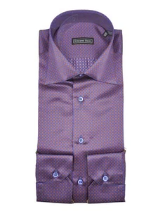 NEW STEFANO RICCI  Dress EAGLE 100% SILK Shirt LOGO Size 15.5 Us 39 Eu  ( XS15) - Picture 1 of 2