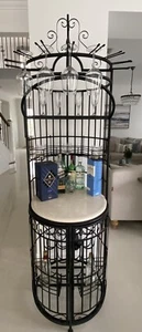Rustic Wrought Iron Wine Bar - Picture 1 of 17