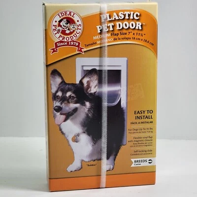 Pet Dog Cat Easy Door Medium Flap 7" x 11" Ideal Pet Products Doggy Door Locking - Image 1 of 4
