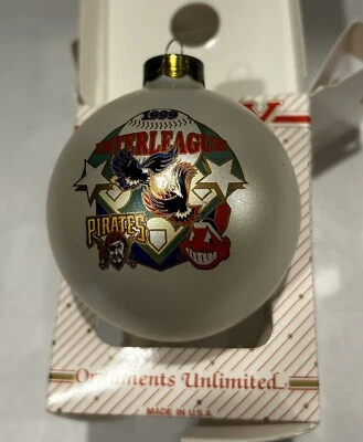 Pittsburgh Pirates + Cleveland Indians 1999 Interleague Christmas Ornament - Image 1 of 3