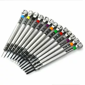 13X Uhrmacher Schraubendreher Set 0.6-2.0MM Flachblatt Schraubenzieher Schlitz - Bild 1 von 12