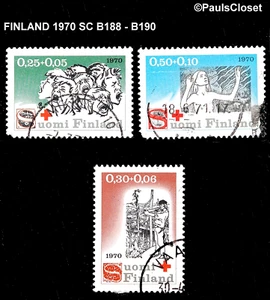 FINLAND 1970 SC B188 - B190 SCENES FM 7 BROTHERS SURTAX FOR FINISH RC UNG F/VF - Bild 1 von 2
