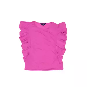 Rachel Roy Women's Purple Ruffle Sleeve Scoop Neck Greta T-Shirt Blouse XL - NWT - Picture 1 of 2