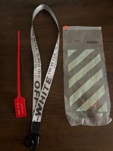 White - Off White Industrial Keychain  Lanyard FREE SHIPPING - Picture 1 of 2