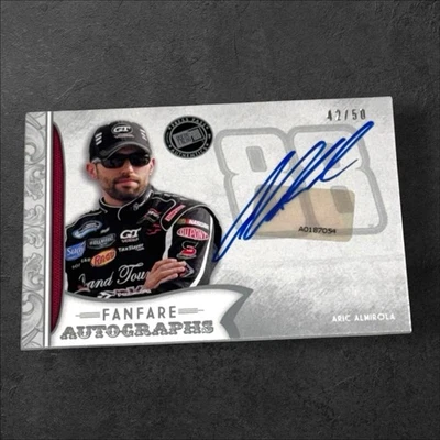 Aric Almirola NASCAR PACK PULLED signed card 2011 PRESS PASS FANFARE AUTOS 42/50 - Image 1 of 2