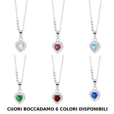 Boccadamo Collana cuore donna cristallo Love acciaio rodiato Vari Colori - Immagine 1 di 2