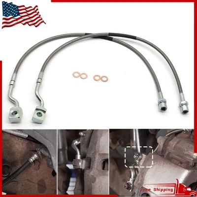 🔥Brake Lines Front Stainless 🔥for Silverado Sierra 2007-2019 2500 3500HD 🔥 - Image 1 of 4