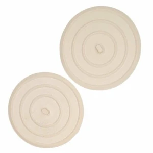 Rubber Flat Suction Sink Stopper 2pc Set - Fits Most Sink, Tub & Shower Drains - Foto 1 di 4