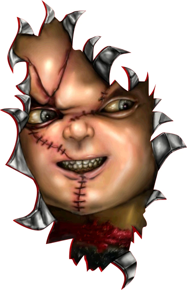 Chucky sticker childs play weatherproof bumper vinyl decal