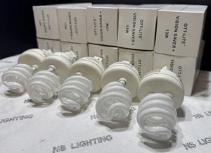 SET  OF 10!  OTT-LITE 13W Lamp type SL 13 B-120  Spiral bulb CFL 5000K - Picture 1 of 5