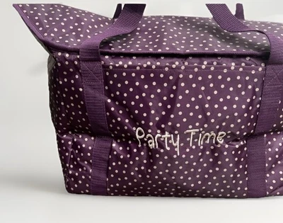 Bolso de Mano Térmico Enfriador Grande Aislado Thirty One 31 Ciruela Púrpura Lunares Foto 1 de 4