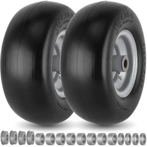 11x4.00-5 Lawn Mower Tires Flat Free for Zero Turn Lawn Mowers Front Tires, 1... - Picture 1 of 7