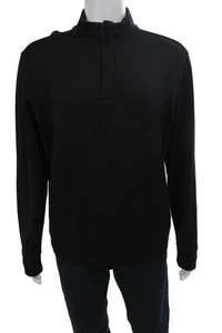 Boss Hugo Boss Mens High Neck Quarter Zip Pullover Sweatshirt Black Size XL - Picture 1 of 4