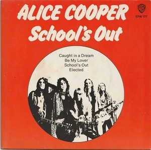 ALICE COOPER EP: SCHOOL'S OUT + 3 AUSSIE WB 177 C=NM V=ALL TRACKS ARE VG 1977 - Picture 1 of 4