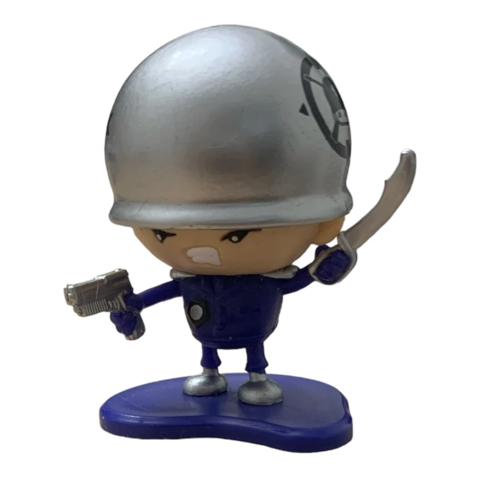 SUPER RARO MGA Impresionante Pequeño Hombre Verde Azul Ejército General Pánico Figura Con Etiqueta Foto 1 de 4