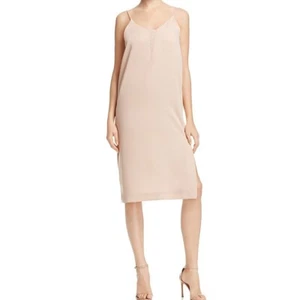 FINDERS KEEPERS NEW Women's Beige Biscotti Slit Sides Cami Shift Dress XS TEDO - Picture 1 of 2