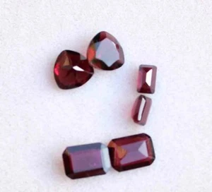 6,90 ct natürlicher roter Granat 6 x 8 mm Kissen facettierter Schliff lose Edelsteine - Bild 1 von 2