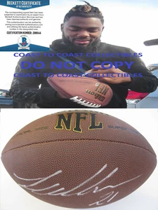 Landon Collins Washington NY Giants autographed NFL football proof Beckett COA - Picture 1 of 4