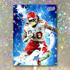 Isiah Pacheco Holographic Magic Moment Sketch Card Limited 1/5 Dr. Dunk Signed