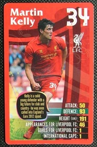 1 x Karte Top Trumps LFC Liverpool Football Club 2012/13 Martin Kelly Q11 - Bild 1 von 3