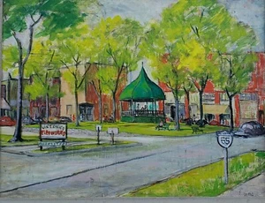 1957 Herb Owens Iowa Missouri Lineville Route 65 Painting Des Moines Tribune - Picture 1 of 9