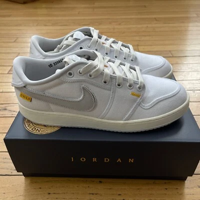 Air Jordan 1 Retro AJKO Bajo "UNION WHITE CANVAS" DO8912 101 Hombre Talla 10 NUEVO Foto 1 de 4