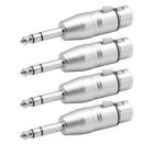 4 Pack Xlr Female To 6.35Mm Adapter Easy Install Easy To Use W4f64601