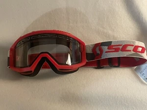 NEW Scott Primal Goggles Red/White Camo, Clear Lens Adult. CR YZ KX RM KTM - Picture 1 of 3