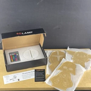 Star Wars 3D Night Light R2-D2, Yoda,  Vader Illusion Lamp Remote 16 Colors New - Picture 1 of 7