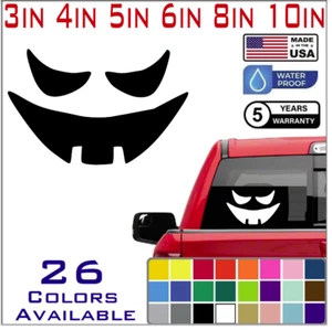 Calcomanía de vinilo cara de calabaza - Halloween sonrisa espeluznante miedo - pegatina troquelada (S20) - Imagen 1 de 8