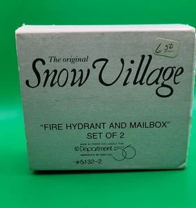 2 Sets Of 2 Dept 56 Snow Village #5132-2 VTG 1 Fire Hydrant and Mail Box - Picture 1 of 4