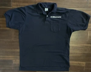 Vintage BellSouth Men's XL Navy Blue Polo 100% Polyester VF Soultions - Picture 1 of 8