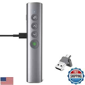 Presentation Clicker PowerPoint Presenter Remote: Rechargeable 2 in1 USB Type - Picture 1 of 5