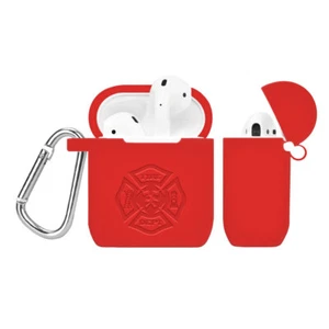 Funda protectora de silicona grabada para bomberos compatible con Apple AirPods Gen 1 y 2 - Imagen 1 de 21