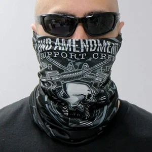 TUBE 2ND AMENDMENT SUPPORT CREW Reusable Neck Warmer Face Cover NECK GAITER MASK - Picture 1 of 2