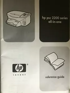 HP PSC 2200 Series All in One Manual User Guide - Picture 1 of 1
