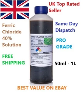 Ferric Chloride Solution 40ml - 5L PRO GRADE PCB electronics etchant Free P&P - Picture 1 of 1