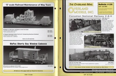 catalogo OVERLAND MODELS MAIL Bulletin 132 2001 USA                       E  aa - Image 1 of 2
