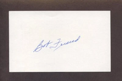 BOB FRIEND SIGNED 3x5 Index Card (d.2019) 1960 Pittsburgh Pirates Yankees Mets - Image 1 of 2