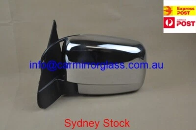 NEW DOOR MIRROR FOR FORD COURIER 1999-2006 (LEFT, CHROME, ELECTRIC) - image 1 of 3