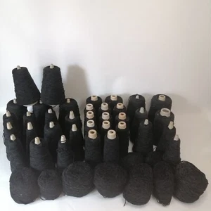 Black Chenille Wool/Yarn 5.8kg Bundle - Mixed Brands; Paintbox, Rowan, Creafil - Picture 1 of 11