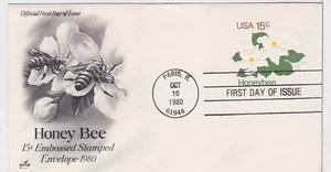 TurtlesTradingPost - Ape da miele stazionaria - 1980 FDC #U599 - Artcraft Cachet - Foto 1 di 1