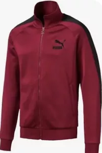 Puma Men Alpha T7 Full-Zip Track Jacket Activewear Rhubarb 58236409 Size Large - Picture 1 of 4