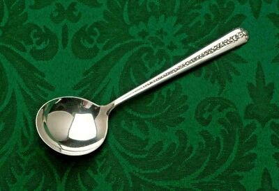 Cuchara sopera redonda/ crema única de plata esterlina Rambler Rose by Towle 6 3/8" Foto 1 de 3