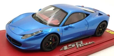 BBR 1/18 Scale Resin RCDL03 - Ferrari 458 Italia 2009 - Azzurro Monaco Blue - Image 1 of 4