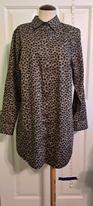 Chico's Blouse Size 0 Animal Print Long Sleeve Button Down - Picture 1 of 10