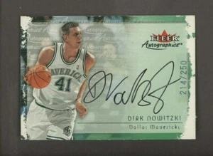 Dirk Nowitzki Fleer Autographics Mavericks 2000 automático/250 con daños Dallas Mave - Imagen 1 de 1