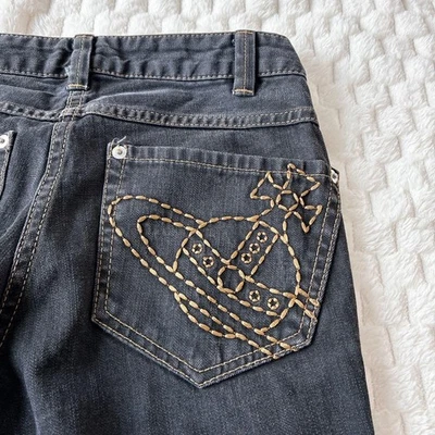 Jeans Vivienne Westwood Denim Ajustados Bordados Orbe Foto 1 de 4